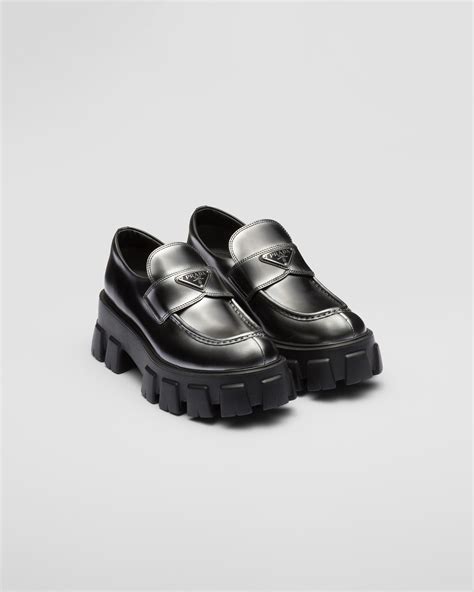 Monolith ombré brushed leather loafers 